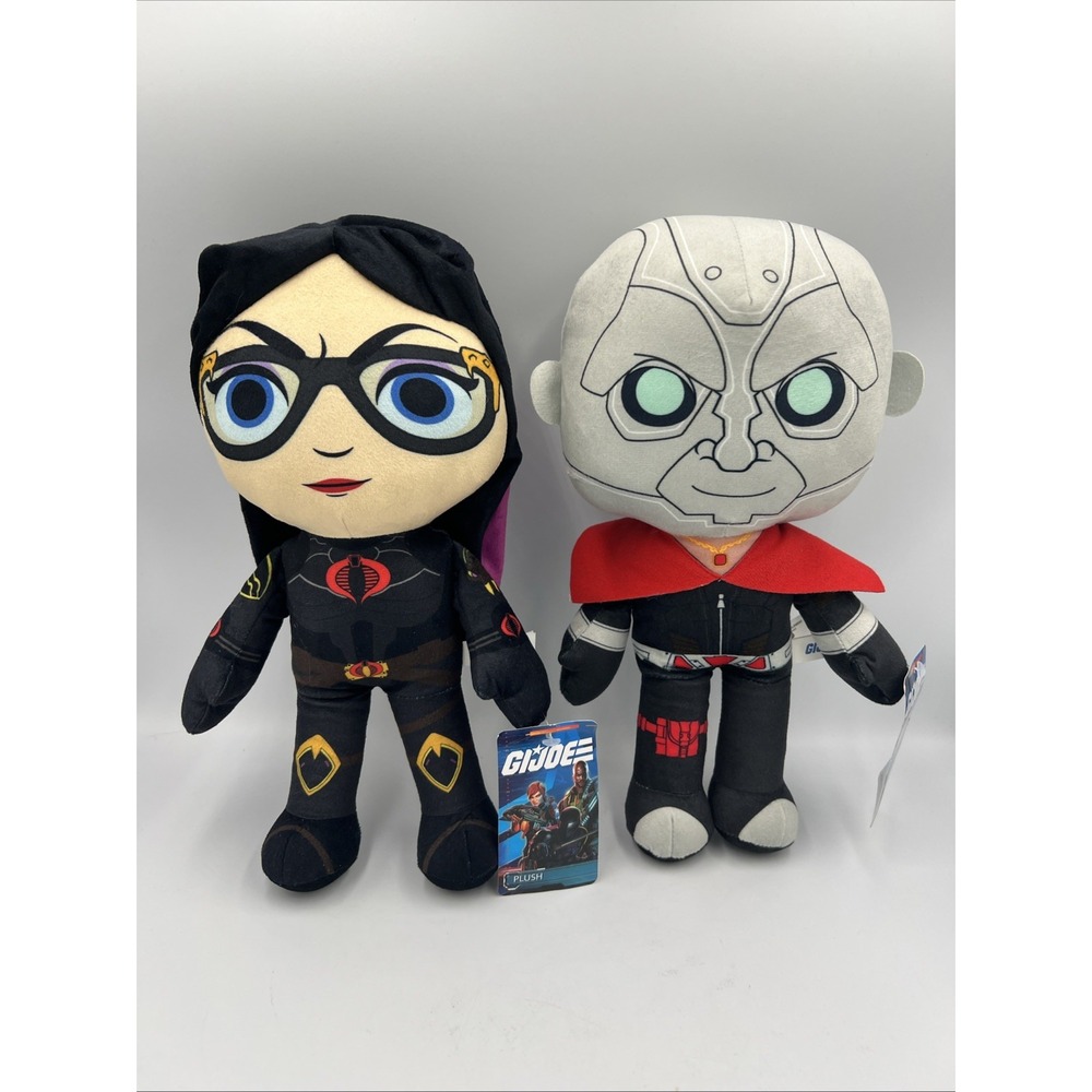 NWT Set Of 2 G.I. Joe Plush Dolls Asst 13" Baroness And Destro Stuffed Action